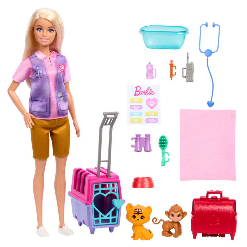 Barbie Profesiones Rescate Animales De La Selva Cabello Rubio - Toysmart - Toysmart_005