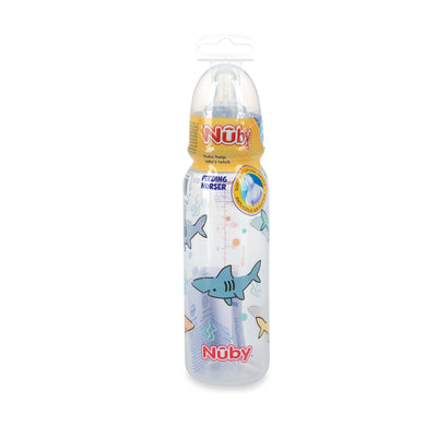 Botella Redonda Transparente 240Ml Con Tetina De Silicona Ballena - Toysmart_001