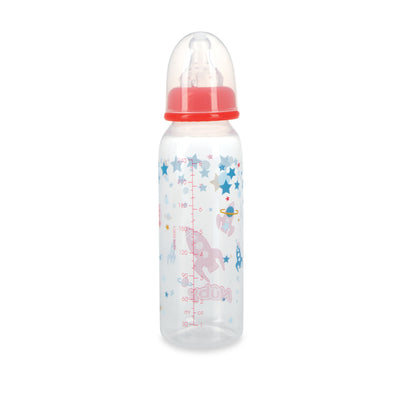 Botella Redonda Transparente 240Ml Con Tetina De Silicona Cohete - Toysmart_002
