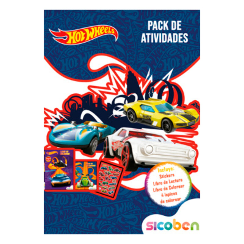 Pack Libros Y Actividades Con Stickers Hot Wheels - Toysmart_001