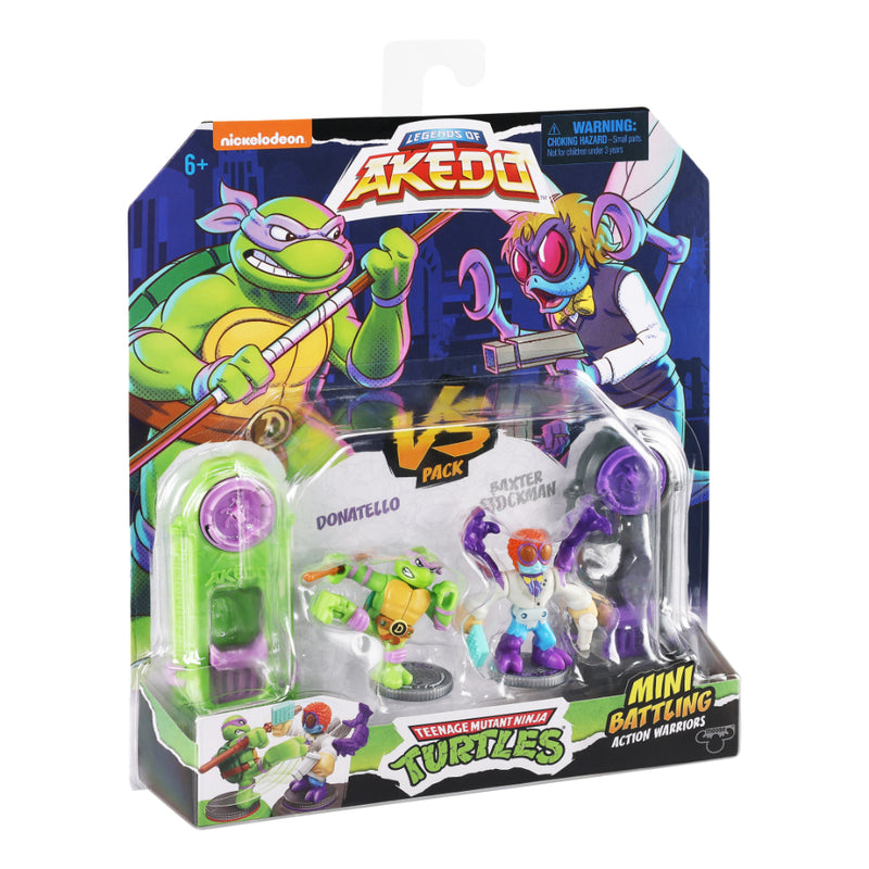 Tortugas Ninja - Akedo Tmnt Versus Pack - Donatello Vs Baxter Strockman - Toysmart_001