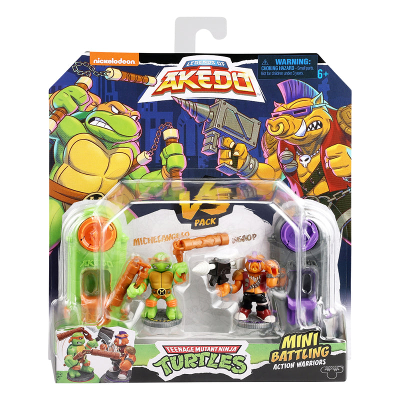 Tortugas Ninja - Akedo Tmnt Versus Pack - Michelangelo Vs Bebop - Toysmart_001