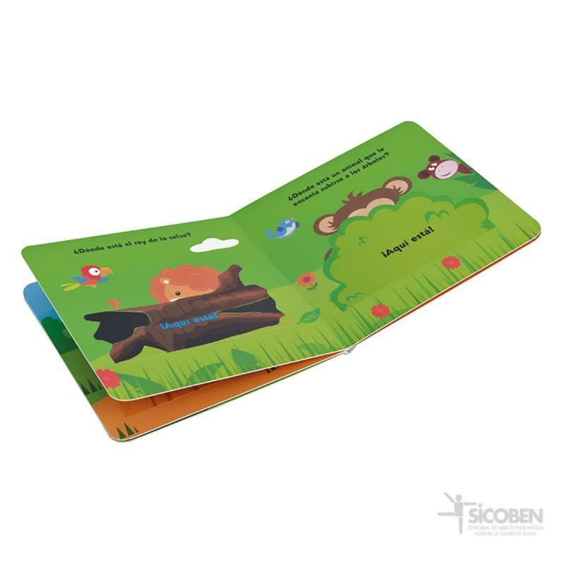 Libro Aprendizaje ¿Quien Se Esconde? Animales De La Selva - Toysmart_002