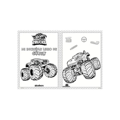 Libro Didáctico Para Colorear Con Hot Wheels Monster Truck - Toysmart_002