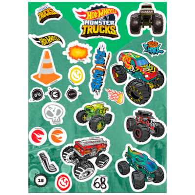 Libro Didáctico Actividades Con Stickers Wheels Monster Truck - Toysmart_002