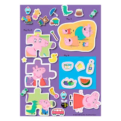 Libro Didáctico Para Colorear Con Stickers Juega Con Peppa Pig En Bici - Toysmart_002