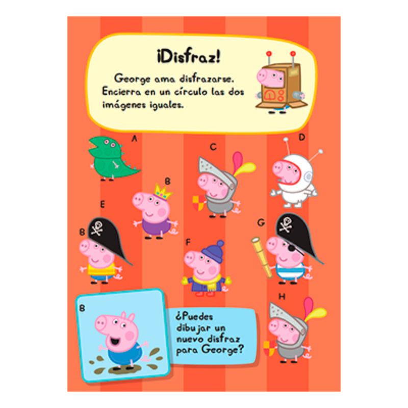 Libro Didáctico Para Colorear Con Stickers Juega Con Peppa Pig En Bici - Toysmart_003