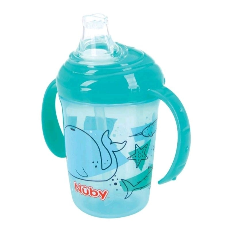 Vaso De Iniciación Con Valvula De Silicona 8 Onzas Animales Marinos - Toysmart_001