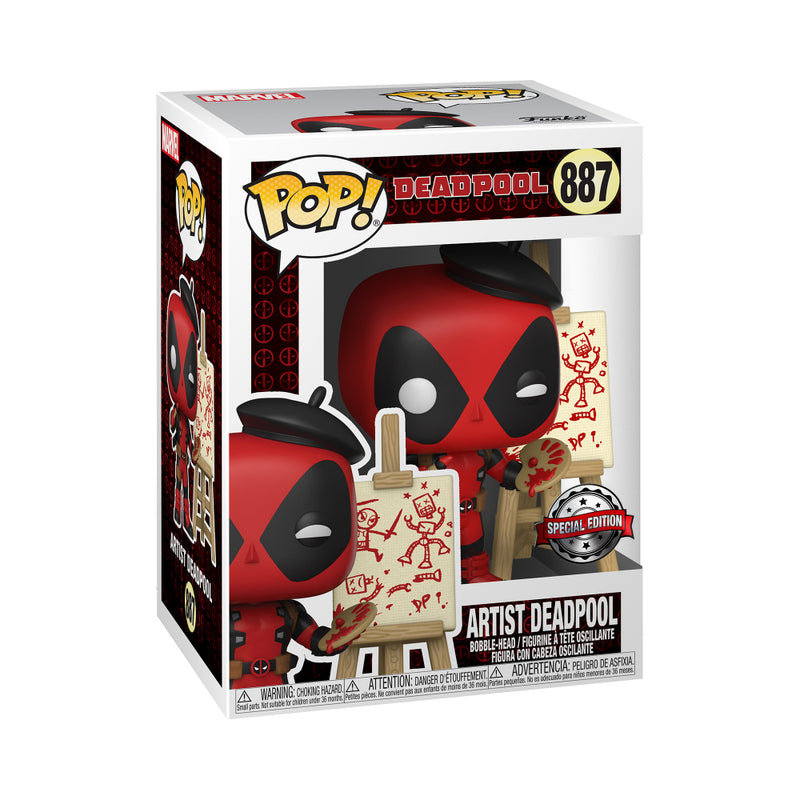 Pop Marvel: Deadpool 30Th- Artista Fig. Cabeza Oscilante - Toysmart_001