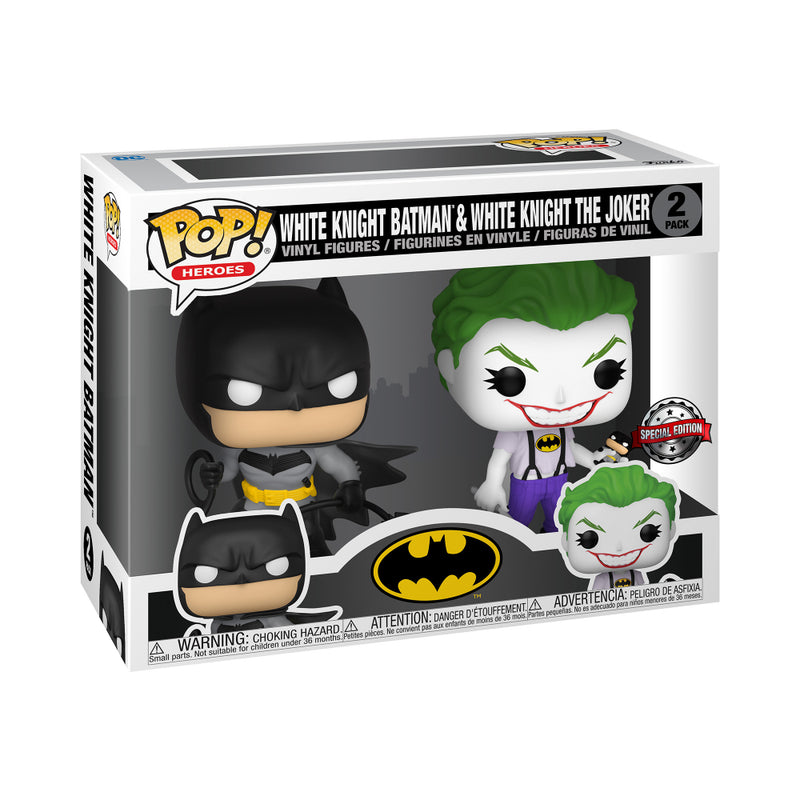 Pop Heroes: Dc- White Knight Batman & Joker 2 Pack Fig. Vinil - Toysmart_001