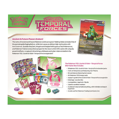 Pokémon Tcg: Scarlet & Violet - Temporal Forces - Elite Trainer Box En - Rosa - Toysmart_002