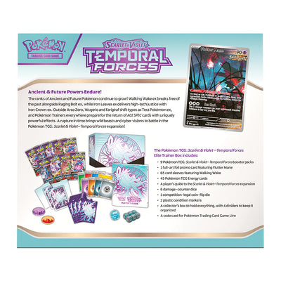 Pokémon Tcg: Scarlet & Violet - Temporal Forces - Elite Trainer Box En - Azul - Toysmart_002