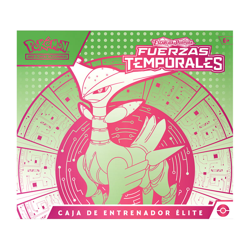 Pokémon Tcg: Scarlet & Violet - Temporal Forces - Elite Trainer Box Es - Rosa - Toysmart_001