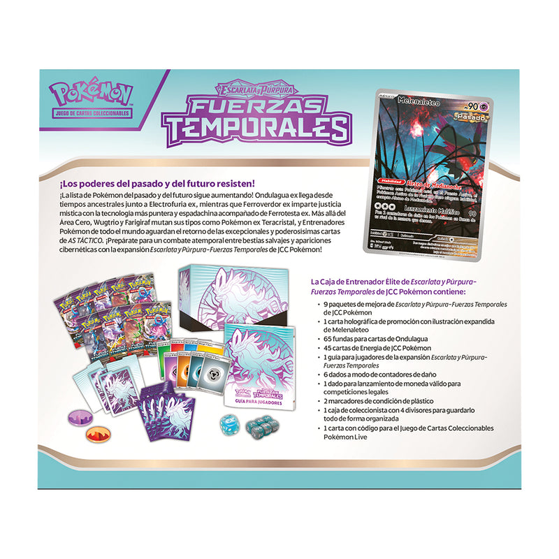 Pokémon Tcg: Scarlet & Violet - Temporal Forces - Elite Trainer Box Es - Azul - Toysmart_002