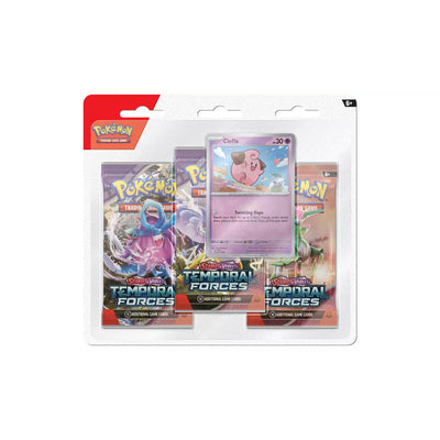 Pokémon Tcg: Scarlet & Violet - Cleffa -Temporal Forces-3-Pack Blister English - Toysmart_001