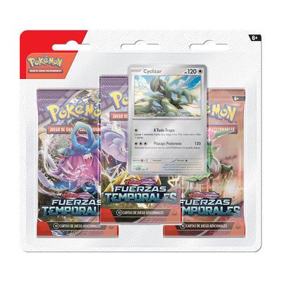 Pokémon Tcg: Scarlet & Violet-Cyclizar- Temporal Forces-3-Pack Blister English - Toysmart_001