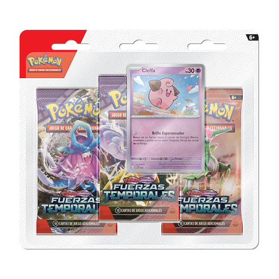 Pokémon Tcg: Scarlet & Violet-Cleffa- Temporal Forces - 3-Pack Blister English - Toysmart_001