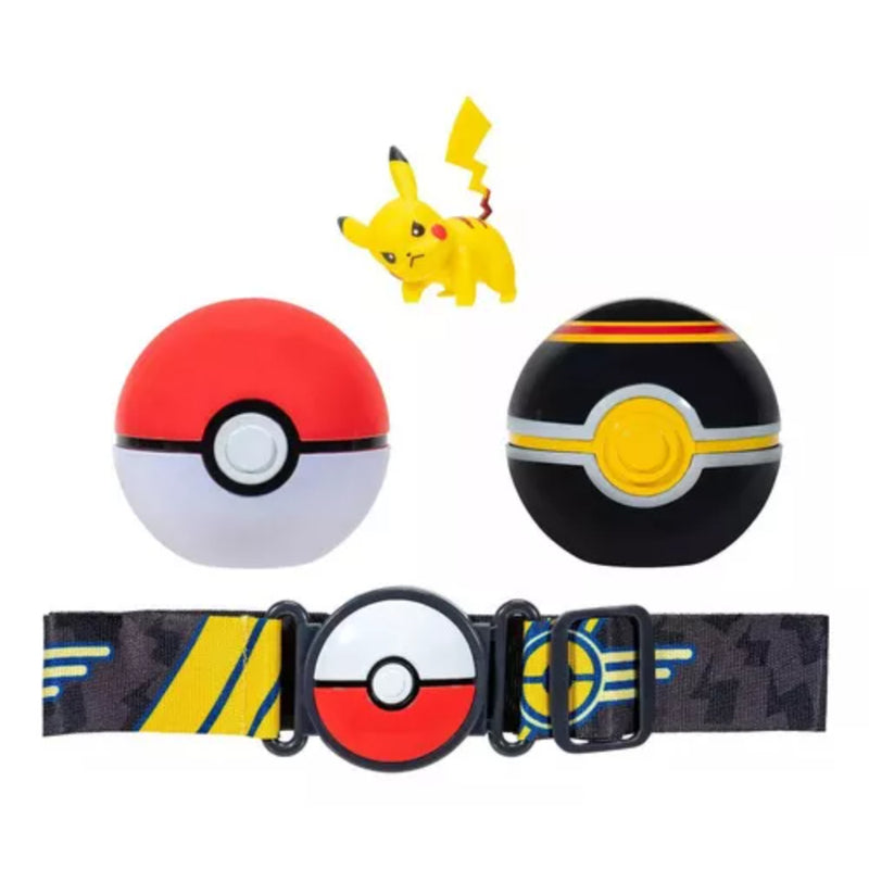 Pokémon Poké Bola Set De Cinturón Pikachu Negro Con Amarillo - Toysmart_002