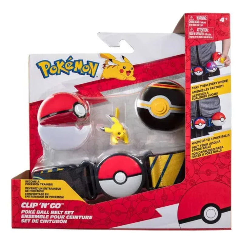 Pokémon Poké Bola Set De Cinturón Pikachu Negro Con Amarillo - Toysmart_001