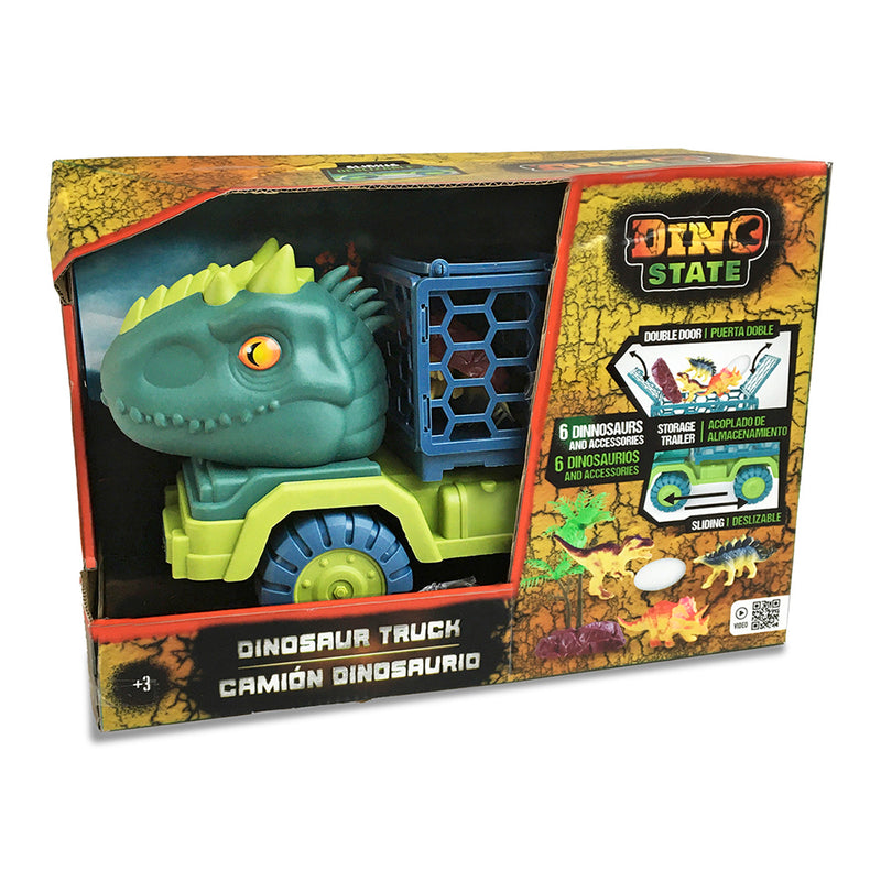 Dino State: Camión De Dinosaurios X6 Figuras Con Accesorios - Toysmart_001