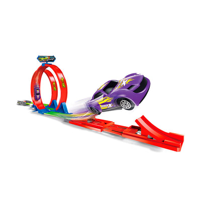 Ultrax: Pista Con Lanzador Doble Loop360 Vehículo Die Cast - Toysmart_003