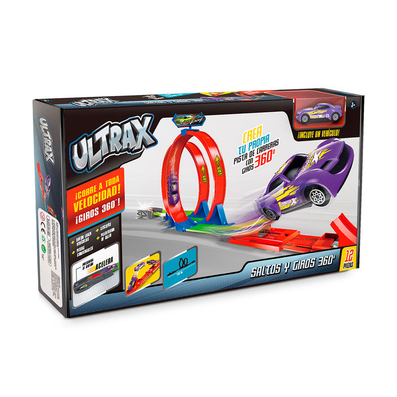 Ultrax: Pista Con Lanzador Doble Loop360 Vehículo Die Cast - Toysmart_001