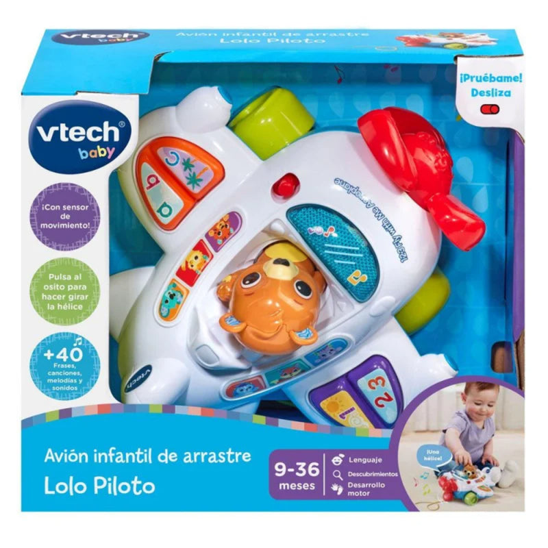 V-Tech Avión Infantil De Arrastre Lolo Piloto - Toysmart_002