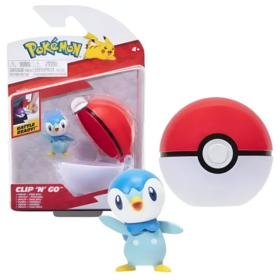 Pokémon Clip N Go C/Figura De Batalla Piplup - Poke Ball - Toysmart_001