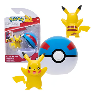 Pokémon Clip N Go C/Figura De Batalla Pikachu - Great Ball - Toysmart_001