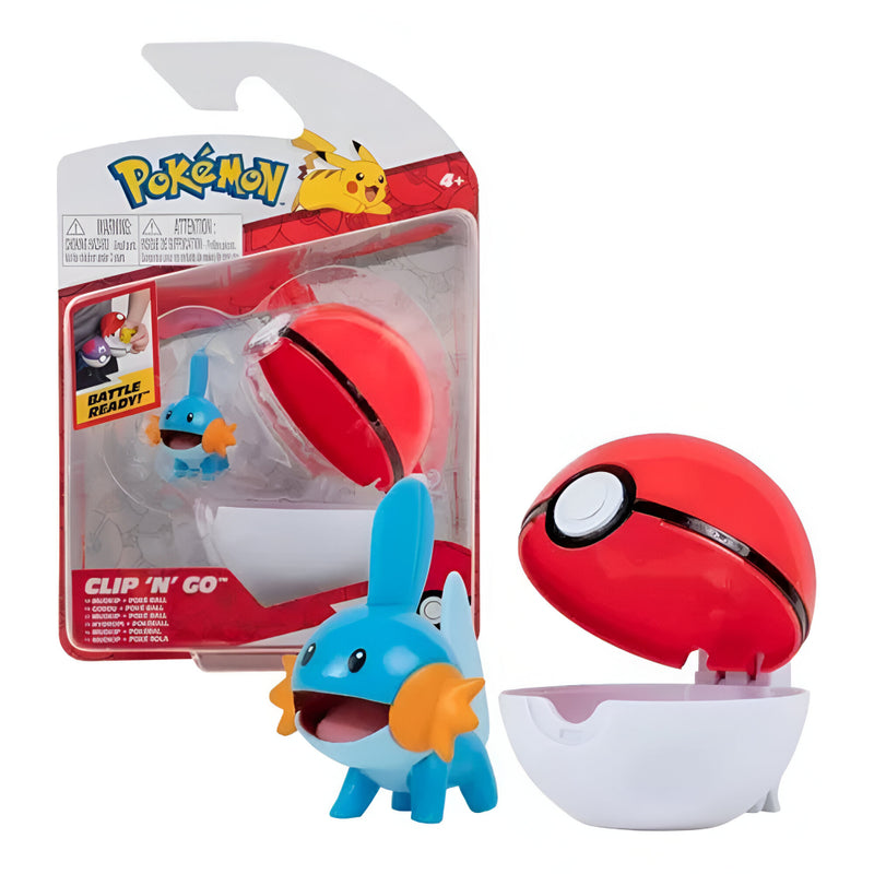 Pokémon Clip N Go C/Figura De Batalla Mudkip - Poke Ball - Toysmart_001