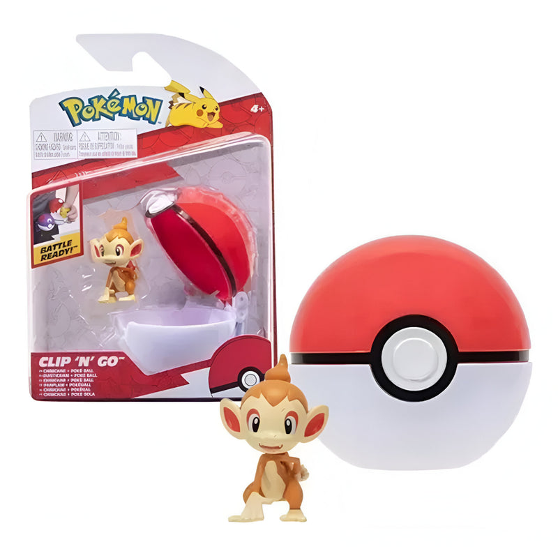 Pokémon Clip N Go C/Figura De Batalla Chimchar - Poke Ball - Toysmart_001