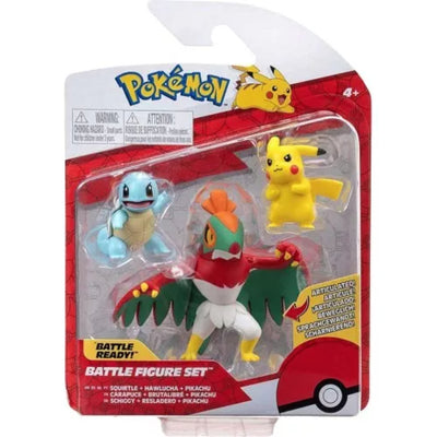 Pokémon Set Figuras De Batalla X 3 Squirtle/Hawlucha/Pikachu - Toysmart_001