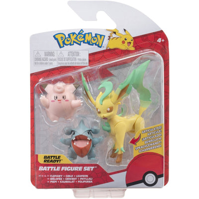 Pokémon Set Figuras De Batalla X 3 Clefairy/Gible/Leafeon - Toysmart_001