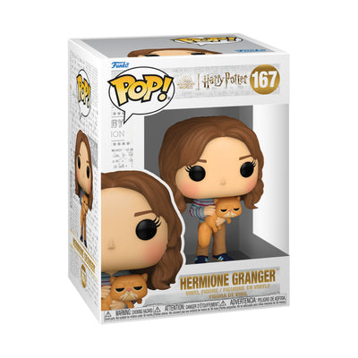 Pop Movies: Hp Poa- Hermione Con Crookshanks Fig. Vinil - Toysmart_001
