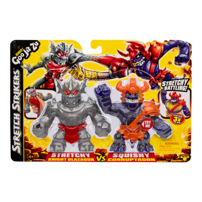 Goo Jit Zu Stretch Strikers Vs. X 2 Knight Blazagon Vs Corruptagon - Toysmart_001