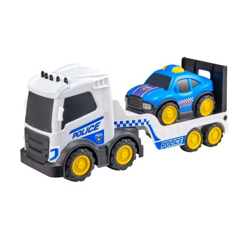 Tz Mega Truck Transportador Policía Con Vehículo - Toysmart_001