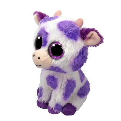 Ty Beanie Boos Ethel Vaca Con Manchas Violeta  - Toysmart_002