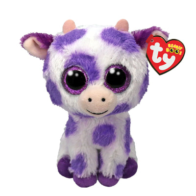 Ty Beanie Boos Ethel Vaca Con Manchas Violeta  - Toysmart_001