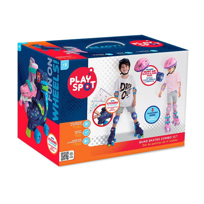 Play Spot Set Patines Ruedas2X2 Azúl - Toysmart_001