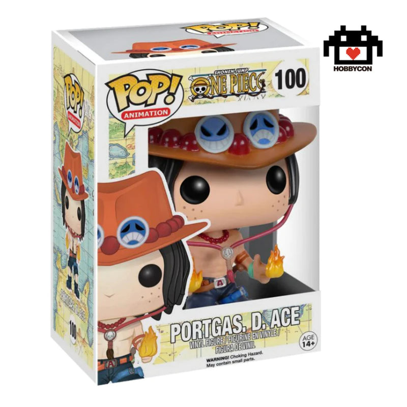 Pop Anime: One Piece - Portgas D. Ace Fig. Vinil - Toysmart_001