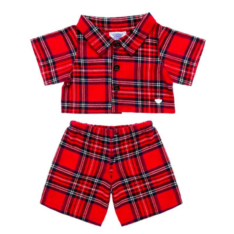 Build-A-Bear Ropa Pijama Roja Cuadros - Toysmart_001