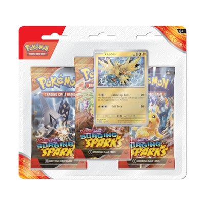 Pokémon Tcg Zapdos Surging Sparks- 3Pk Blist Surtido Sorpresa (Inglés) - Toysmart_001