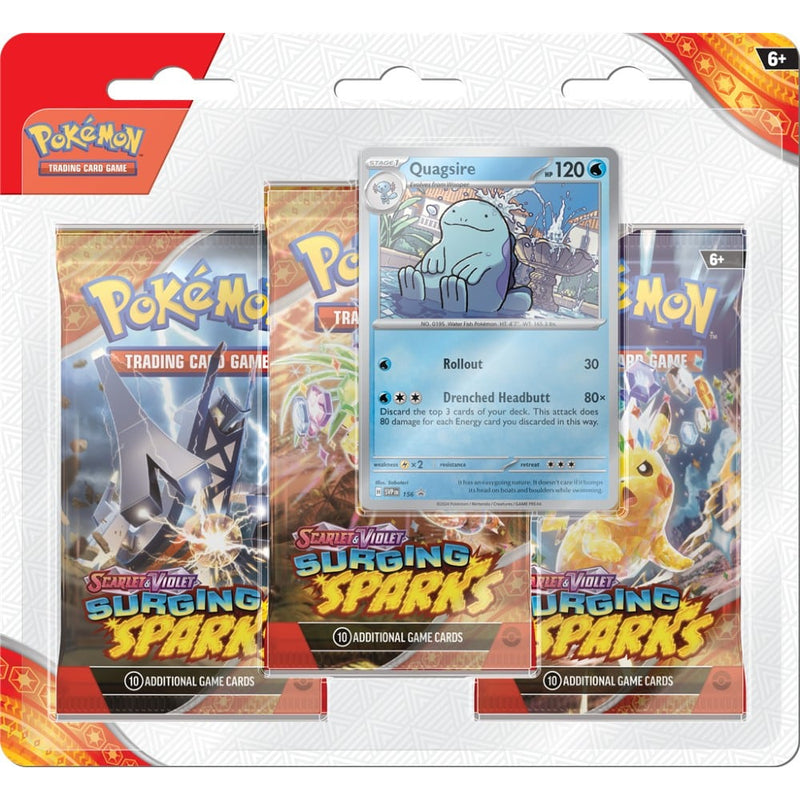 Pokémon Tcg Quagsire Surging Sparks-3Pk Blist Surtido Sorpresa (Inglés) - Toysmart_001