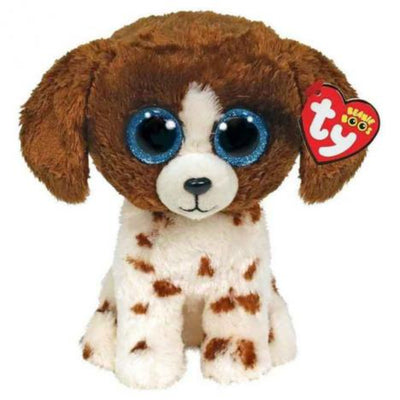 Ty Beanie Boos Muddles Perro Cafe/Blanco Mediano - Toysmart_001