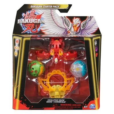 Bakugan 3.0 Set De Inicio X 1 Attack Ventri Smoke Hammerhead - Toysmart_001