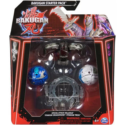 Bakugan 3.0 Set De Inicio X 1 Attack Nillious Titanium Gragonoid - Toysmart_001