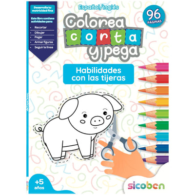 Libro De Actividades - Corto, Pego Y Coloreo - Toysmart_001