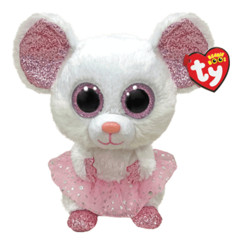 Ty Beanie Boos Nina Bailarina Blanca Mediano - Toysmart_001