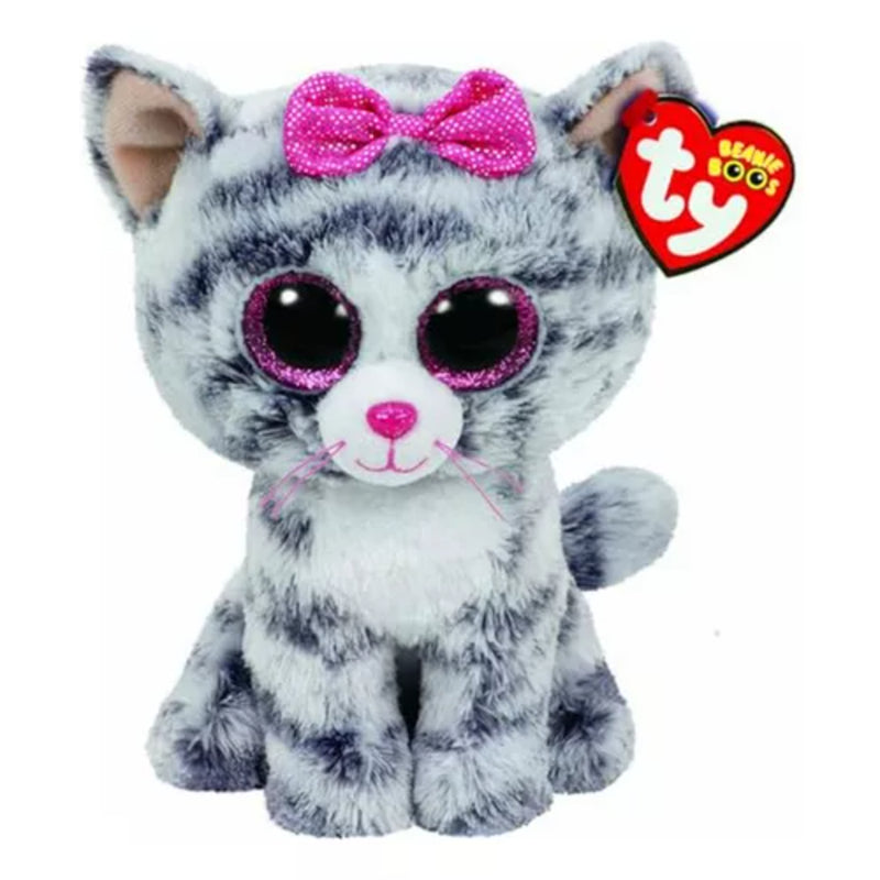 Ty Beanie Boos Kiki Gato Gris Mediano - Toysmart_001