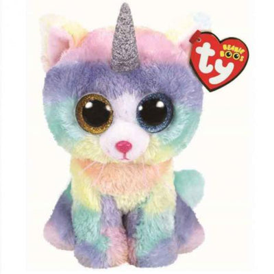 Ty Beanie Boos Heather Gato Multicolor Unicornio Regular - Toysmart_001